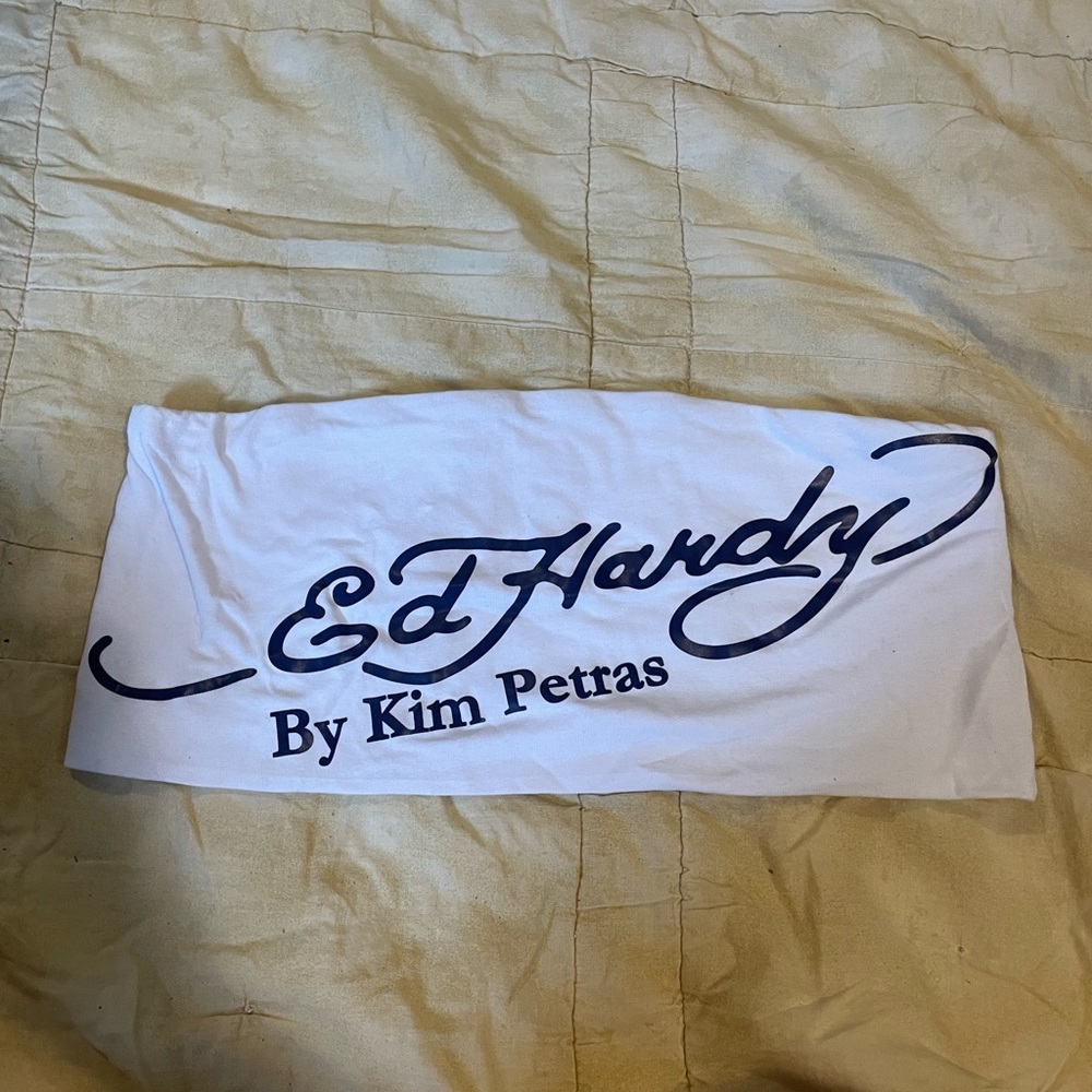 Ed Hardy Kim Petras Tube Top Koi L